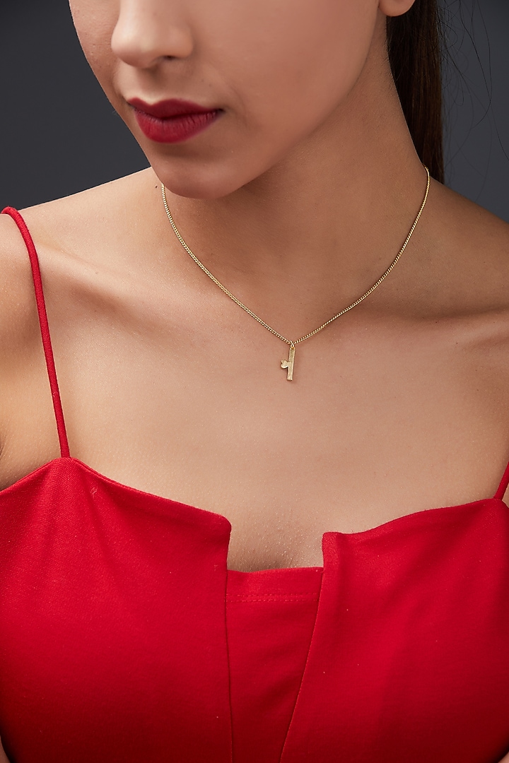 Gold Plated Couple Pendant Necklace (Set of 2) In Gift Box by Zariin at Pernia's Pop Up Shop