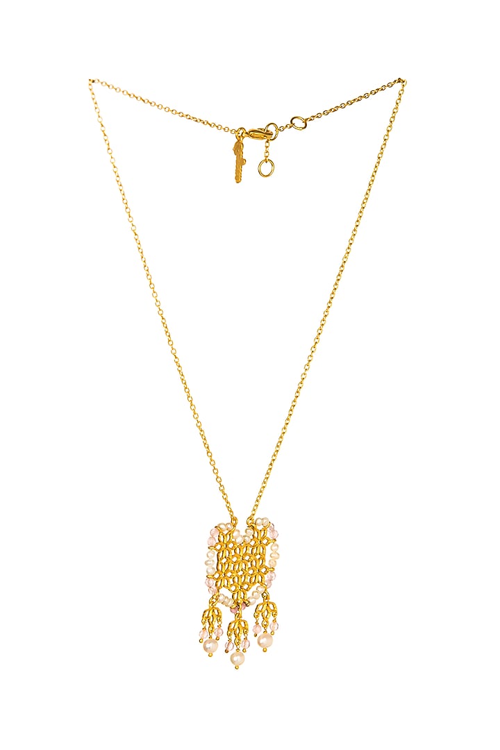 Gold Plated Beaded Necklace Set In Gift Box by Zariin at Pernia's Pop Up Shop