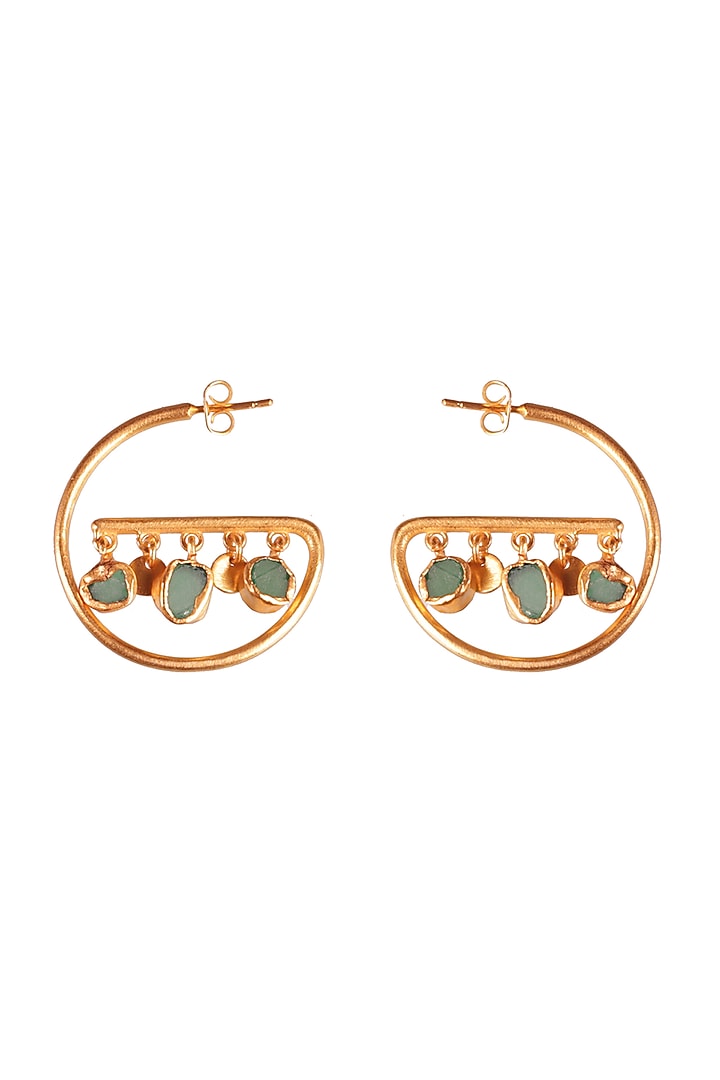 Gold Plated Gemstone Bracelet & Earrings In Gift Box by Zariin at Pernia's Pop Up Shop
