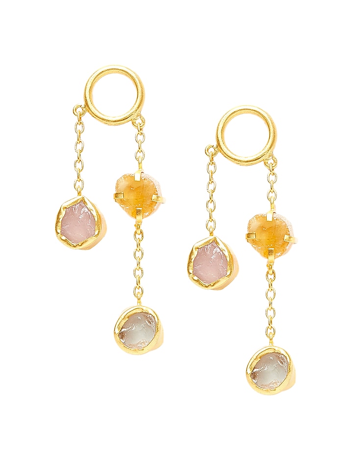 Gold Plated Chain Earrings by Zariin at Pernia's Pop Up Shop