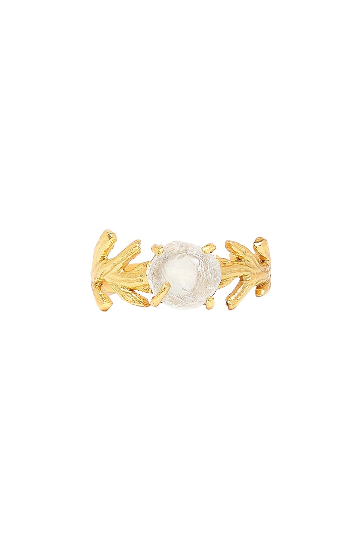 Gold Plated Green Amethyst Ring by Zariin at Pernia's Pop Up Shop