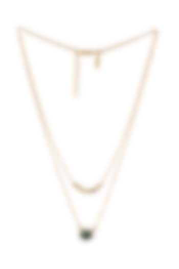 Gold Plated Libra Birthstone Necklace by Zariin