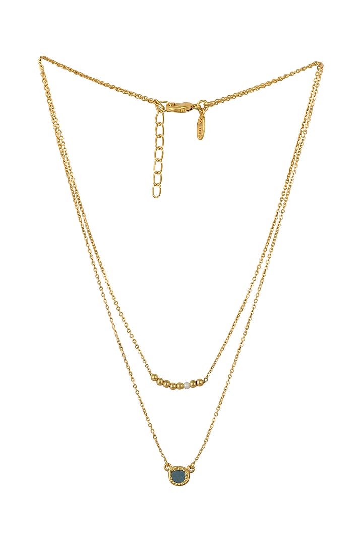 Gold Plated Capricorn Birthstone Necklace by Zariin