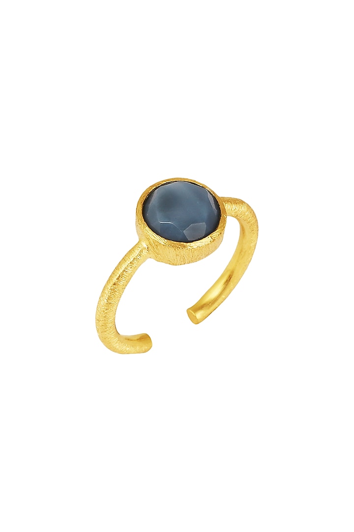 Gold Plated Blue Opal Ring by Zariin at Pernia's Pop Up Shop