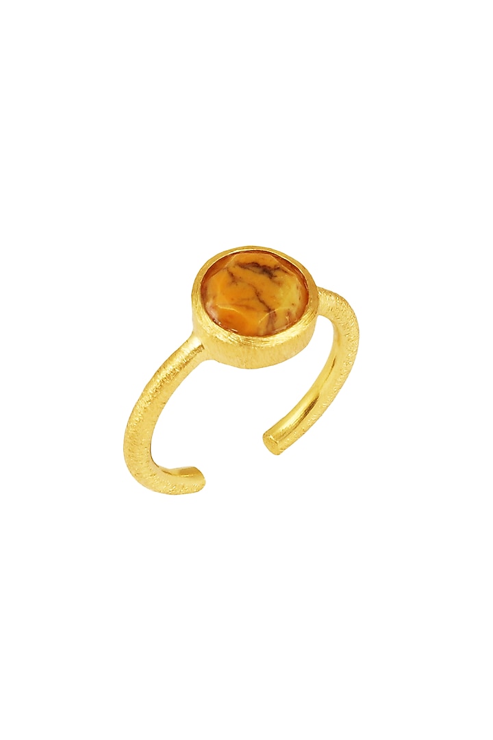 Gold Plated Yellow Opal Ring by Zariin at Pernia's Pop Up Shop