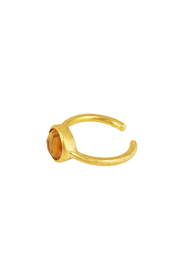 Gold Plated Yellow Opal Ring by Zariin at Pernia's Pop Up Shop