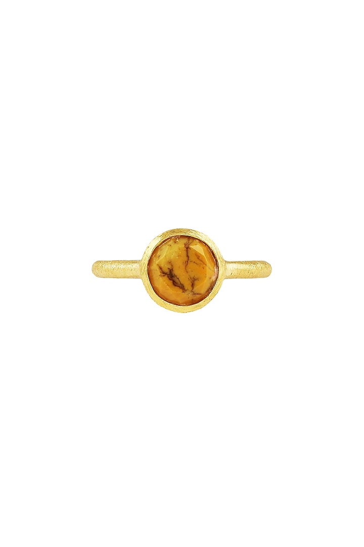 Gold Plated Yellow Opal Ring by Zariin at Pernia's Pop Up Shop