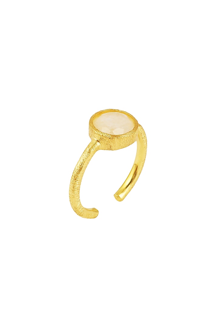 Gold Plated Moonstone Ring by Zariin at Pernia's Pop Up Shop