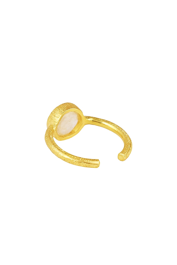 Gold Plated Moonstone Ring by Zariin at Pernia's Pop Up Shop