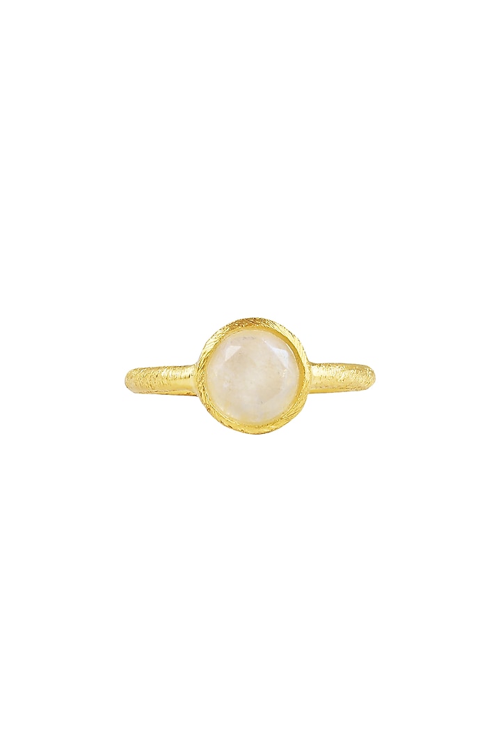 Gold Plated Moonstone Ring by Zariin at Pernia's Pop Up Shop