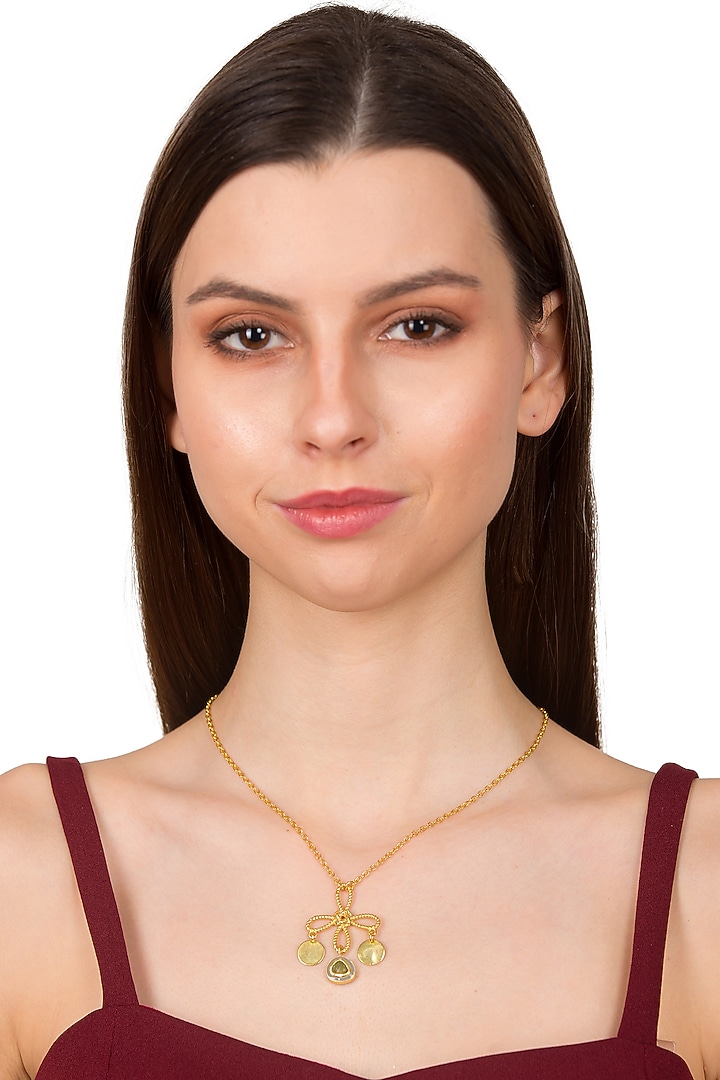 Gold Plated Yellow Peridot Pendant Necklace by Zariin at Pernia's Pop Up Shop