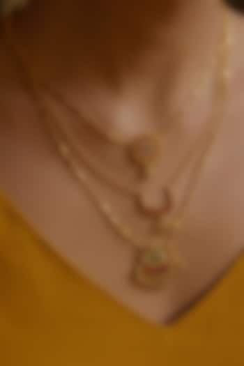 Gold Plated Cubic Zirconia Necklace by Zariin at Pernia's Pop Up Shop