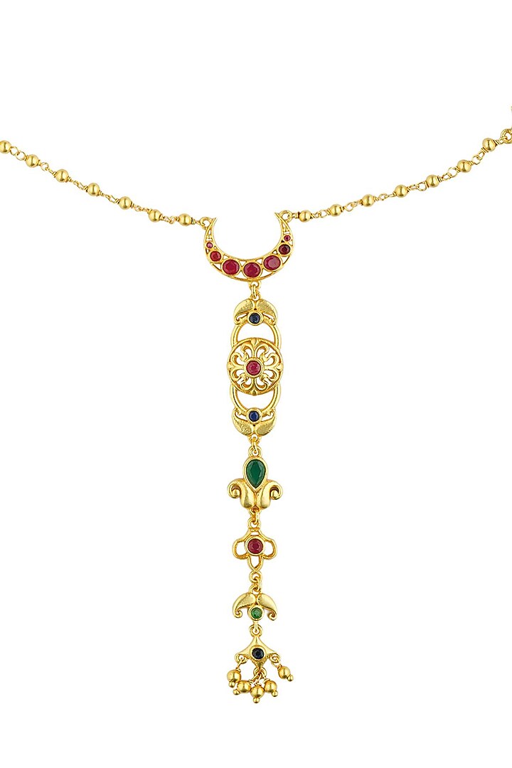 Gold Plated Cubic Zirconia Pendant Necklace by Zariin at Pernia's Pop Up Shop