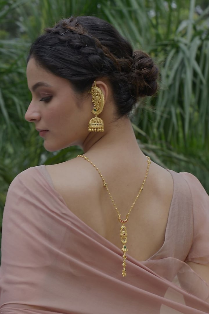 Gold Plated Cubic Zirconia Pendant Necklace by Zariin at Pernia's Pop Up Shop