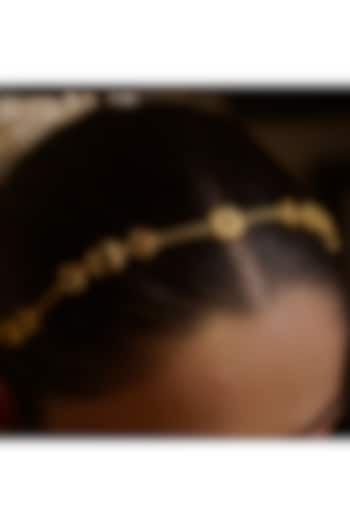 Gold Plated Cubic Zirconia Mathapatti by Zariin at Pernia's Pop Up Shop