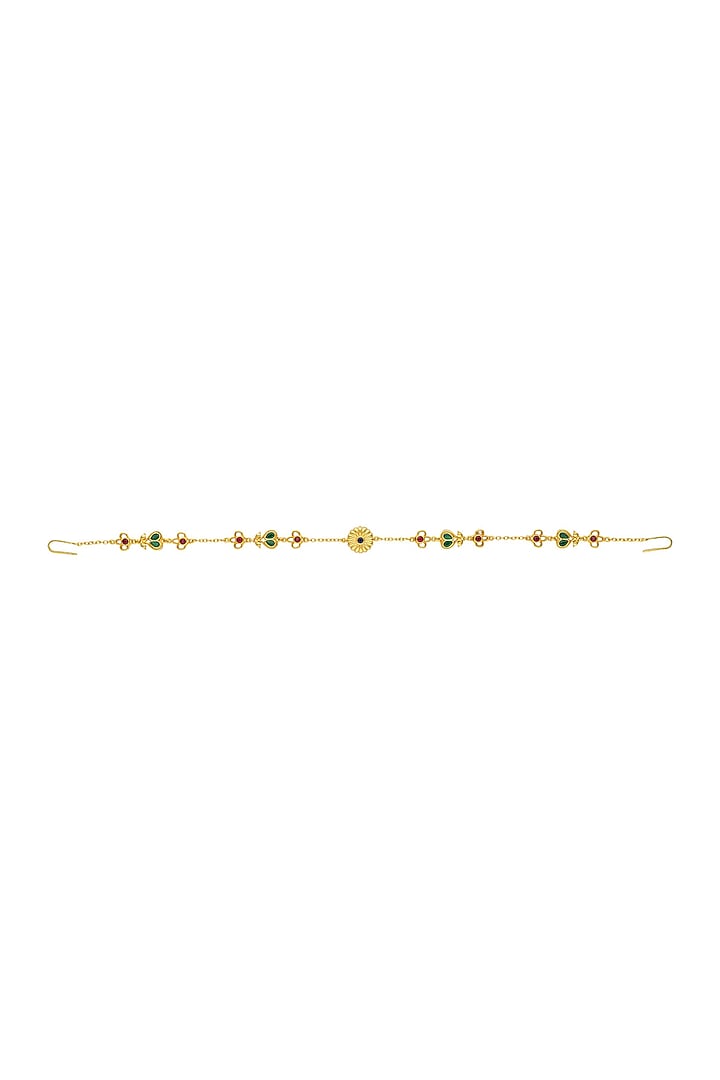 Gold Plated Cubic Zirconia Mathapatti by Zariin at Pernia's Pop Up Shop