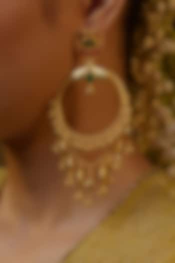 Gold Plated Cubic Zirconia Dangler Earrings by Zariin at Pernia's Pop Up Shop