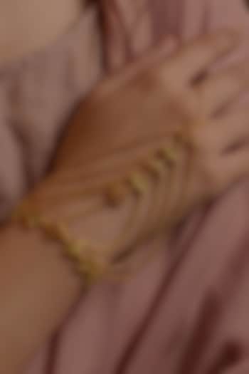 Gold Plated Cubic Zirconia Hathphool by Zariin at Pernia's Pop Up Shop