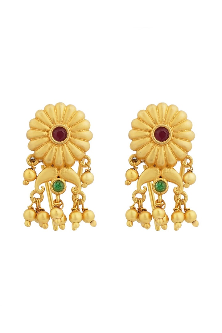 Gold Plated Cubic Zirconia Floral Hair Pin by Zariin at Pernia's Pop Up Shop