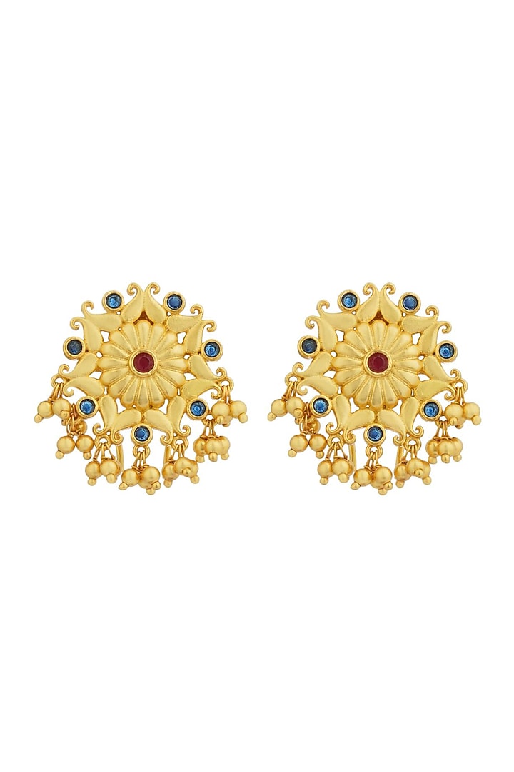 Gold Plated Cubic Zirconia Floral Hair Pin by Zariin at Pernia's Pop Up Shop