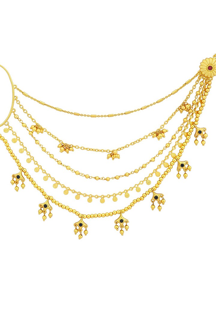 Gold Plated Cubic Zirconia Earcuffs (Set Of 2) by Zariin at Pernia's Pop Up Shop