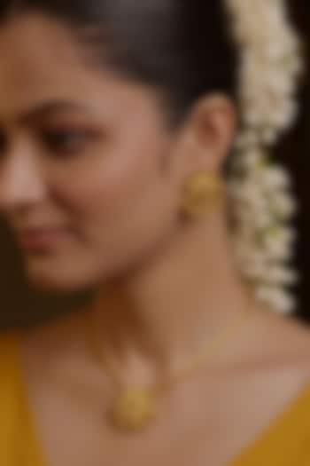 Gold Plated Cubic Zirconia Pendant Necklace Gift Box (Set Of 3) by Zariin at Pernia's Pop Up Shop