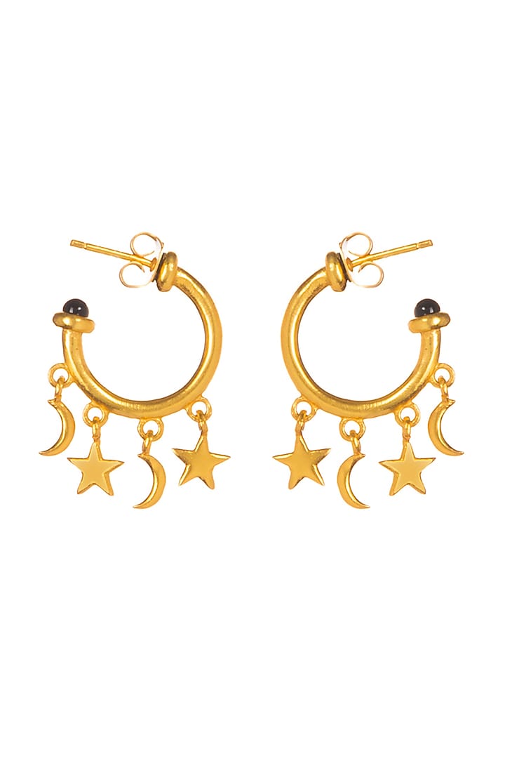 Gold Plated Star Earrings by Zariin at Pernia's Pop Up Shop