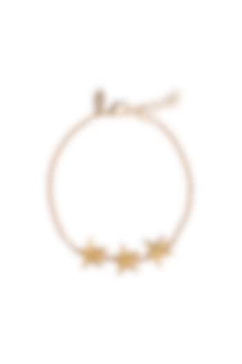 Gold Plated Star Bracelet In Brass by Zariin