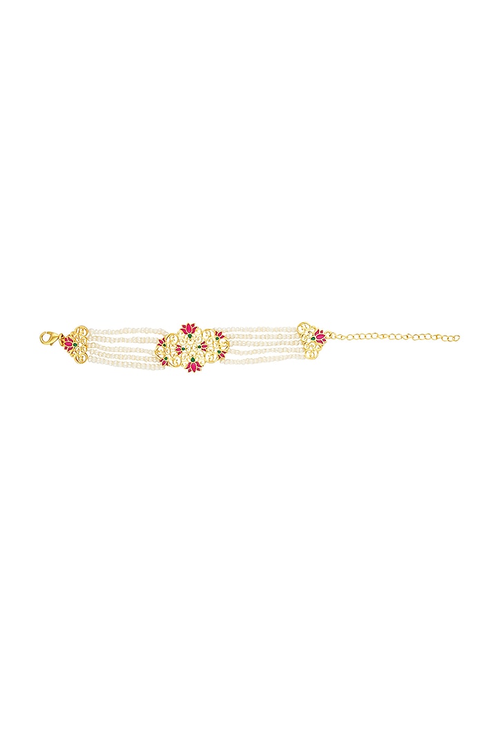 Gold Plated Choker Necklace With Pearls by Zariin at Pernia's Pop Up Shop