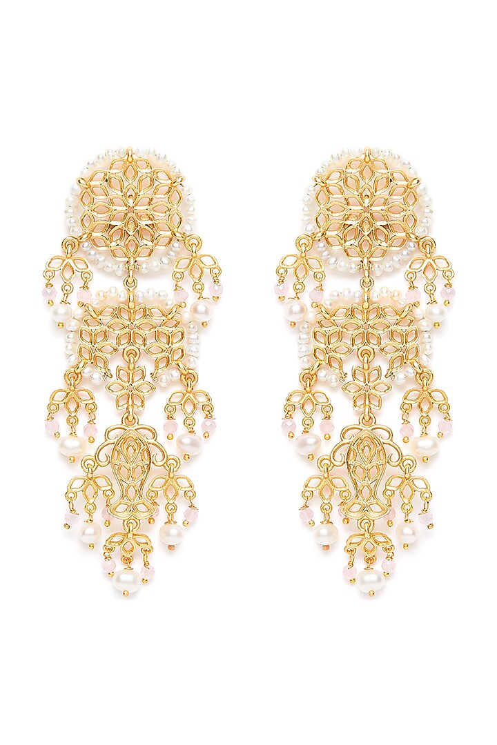 Gold Plated Statement Earrings by Zariin at Pernia's Pop Up Shop