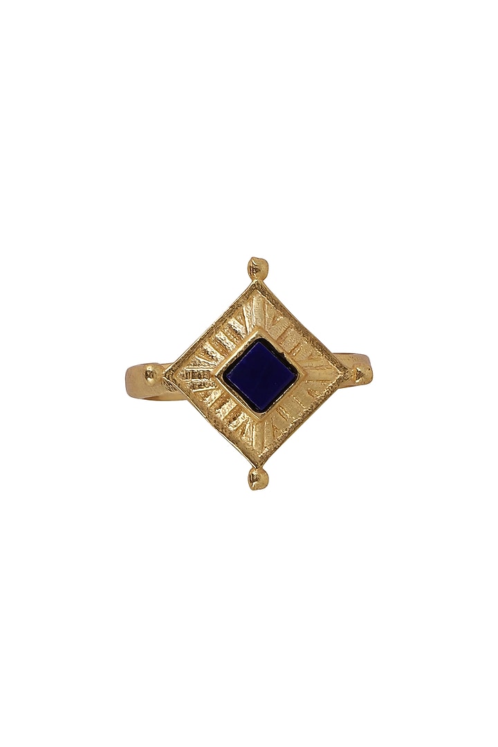 Gold Plated Ring With Blue Lapis by Zariin at Pernia's Pop Up Shop