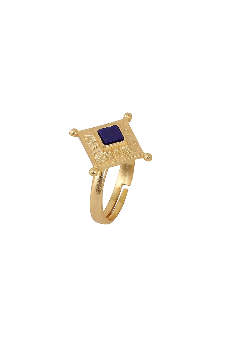 Gold Plated Ring With Blue Lapis by Zariin at Pernia's Pop Up Shop