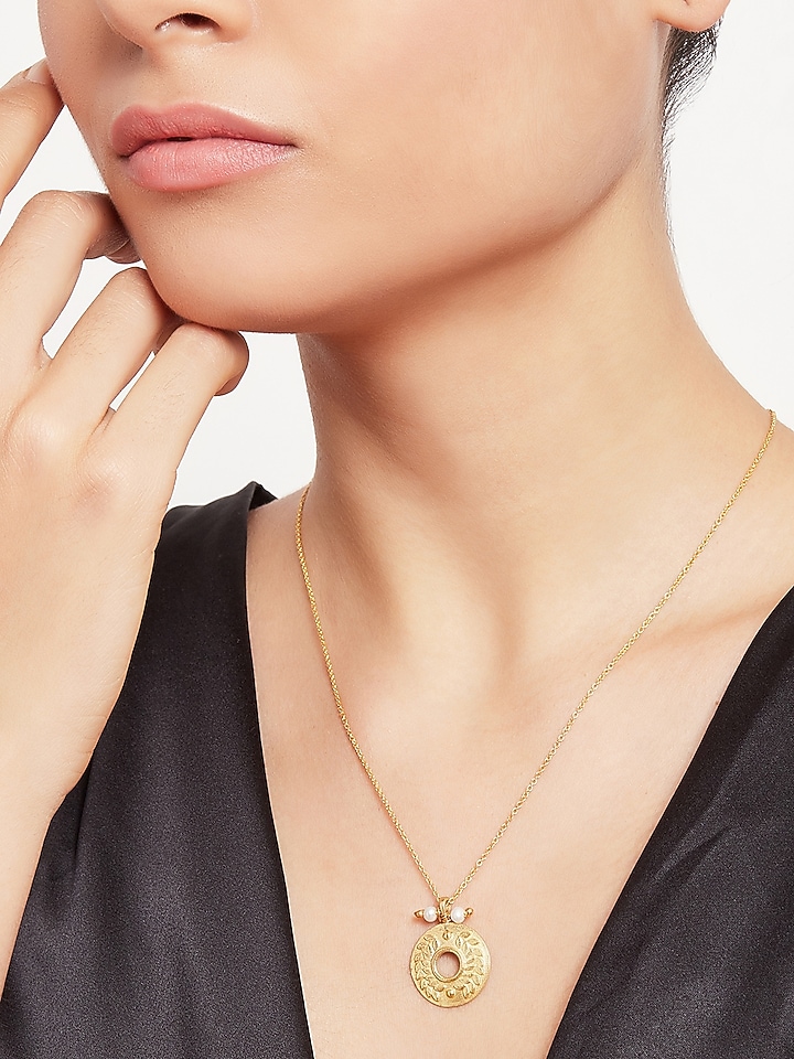 Gold Plated Pendant Necklace by Zariin at Pernia's Pop Up Shop