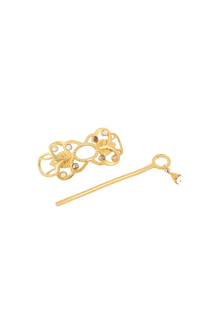Gold Plated Hair Clip by Zariin at Pernia's Pop Up Shop