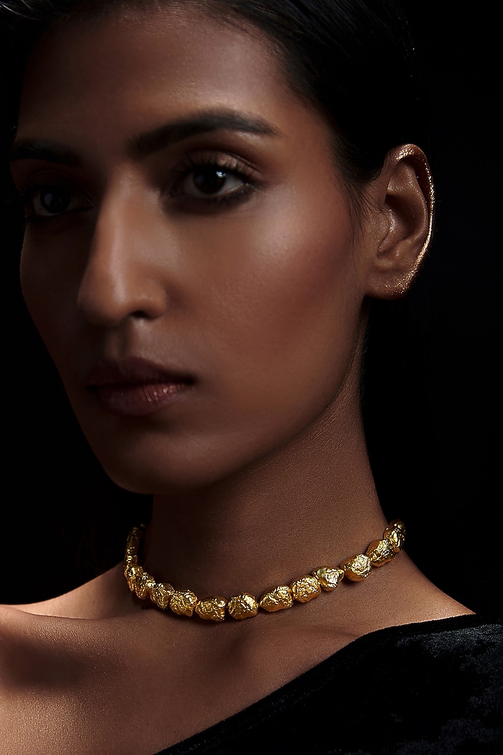 Gold Plated Choker Necklace by Zariin at Pernia's Pop Up Shop