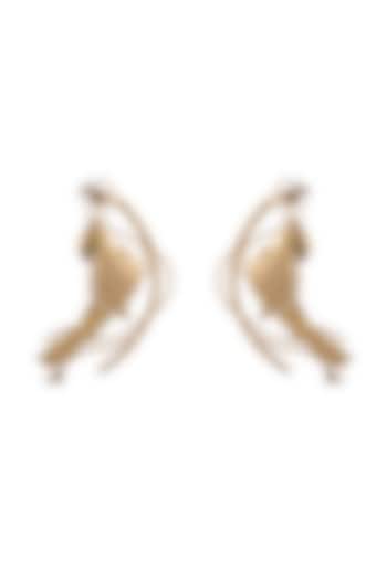 Gold Finish Statement Dangler Earrings by ZAZA BY SOMYA at Pernia's Pop Up Shop