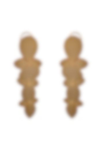 Gold Finish Disc Dangler Earrings by ZAZA BY SOMYA at Pernia's Pop Up Shop