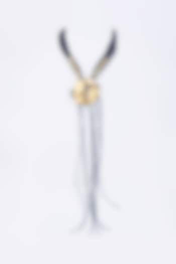 Gold Finish Handcrafted Pendant Necklace by ZAZA BY SOMYA