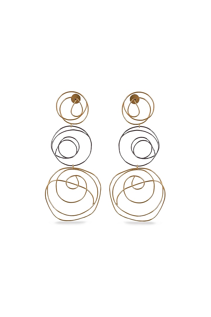 Gold Plated Dangler Earrings by ZAZA BY SOMYA at Pernia's Pop Up Shop