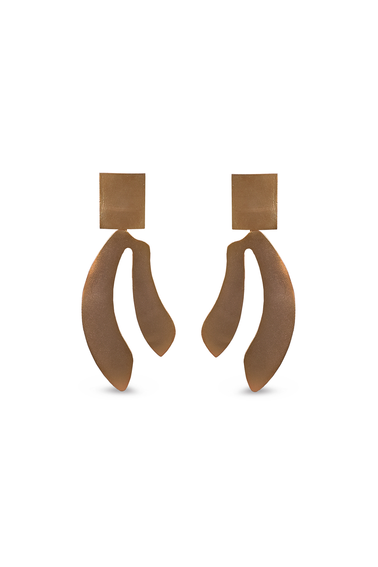 Gold Plated Dangler Earrings by ZAZA BY SOMYA