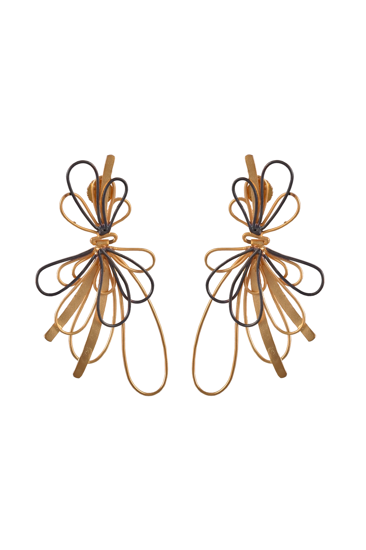Gold Plated Dangler Earrings by ZAZA BY SOMYA