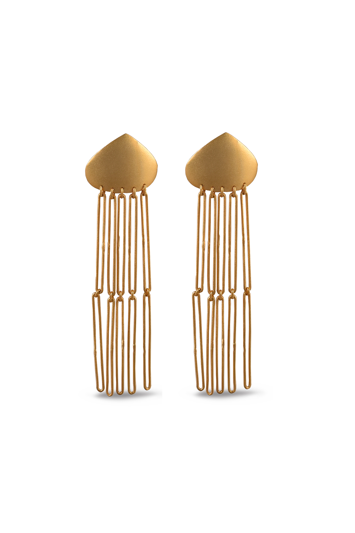Gold Plated Dangler Earrings by ZAZA BY SOMYA