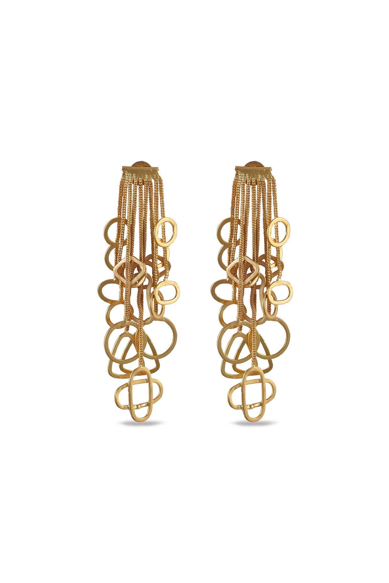 Gold Plated Dangler Earrings by ZAZA BY SOMYA