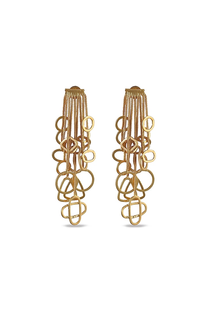 Gold Plated Dangler Earrings by ZAZA BY SOMYA