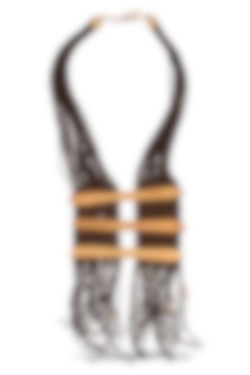 Gold Finish Handcrafted Necklace by ZAZA BY SOMYA at Pernia's Pop Up Shop