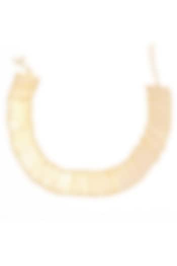 Gold Finish Flexible Jaali Necklace by ZAZA BY SOMYA at Pernia's Pop Up Shop
