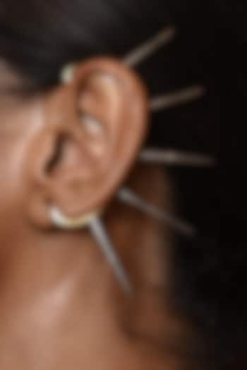 Two-Tone Finish Spiked Ear Cuffs by ZAZA BY SOMYA at Pernia's Pop Up Shop