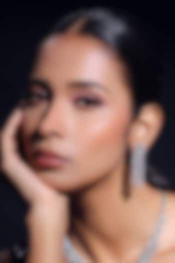 White Finish Pearl & Zircon Dangler Earrings by ZAZA BY SOMYA at Pernia's Pop Up Shop