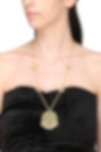 Gold Plated Pearl Beads Necklace by Zariin