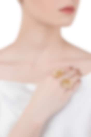 Gold plated small pearl beads ring available only at Pernia's Pop Up Shop.